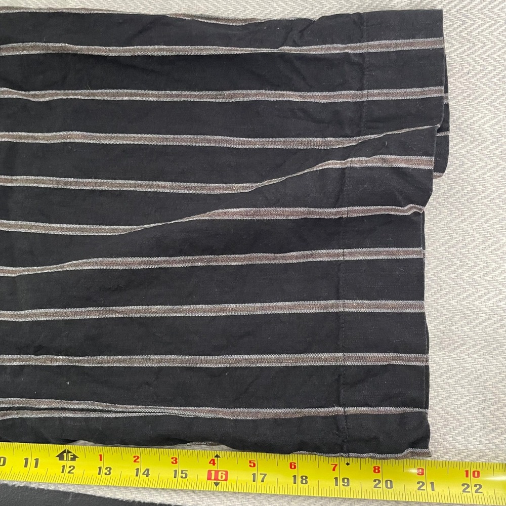 J Jill Wide Leg Linen Blend Pants Womens XL Petite Stripes Coastal Lightweight - Picture 8 of 11